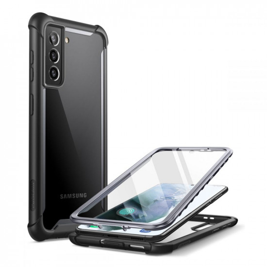 i-Blason Samsung Galaxy S21 FE Ares Σκληρή Θήκη με Πλαίσιο Σιλικόνης και Προστασία Οθόνης - Black