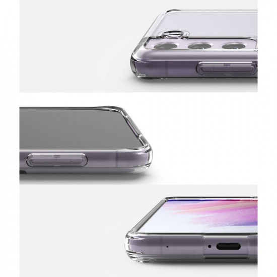 Ringke Samsung Galaxy S21 FE Fusion Σκληρή Θήκη με Πλαίσιο Σιλικόνης - Διάφανη