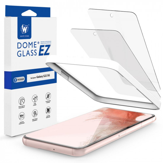 Whitestone Samsung Galaxy S22 EZ Glass 2.5D 9H Tempered Glass Αντιχαρακτικό Γυαλί Οθόνης - 2 Τεμάχια - Clear