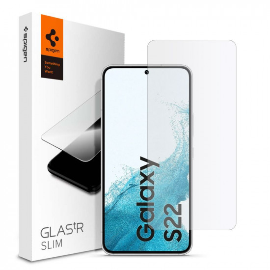 Spigen Samsung Galaxy S22 GLAS.tR Slim HD Case Friendly Full Screen Tempered Glass Αντιχαρακτικό Γυαλί Οθόνης 9H - Clear - AGL04155