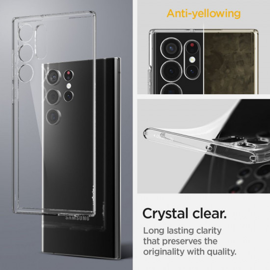 Spigen Samsung Galaxy S22 Ultra Liquid Crystal Θήκη Σιλικόνης - Crystal Clear