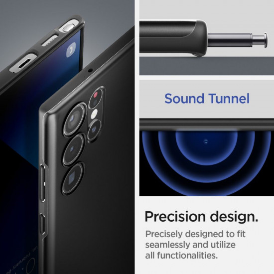 Spigen Samsung Galaxy S22 Ultra Thin Fit Σκληρή Θήκη - Black