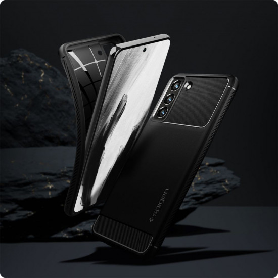 Spigen Samsung Galaxy S21 FE Θήκη TPU Rugged Armor - Black Matte