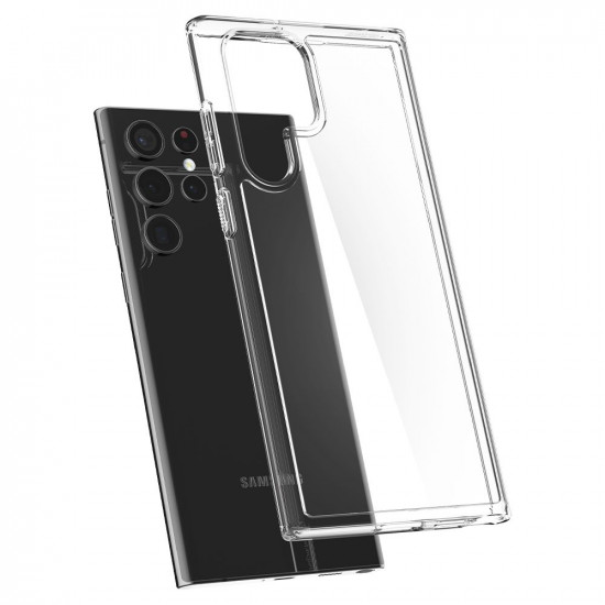 Spigen Samsung Galaxy S22 Ultra - Ultra Hybrid Σκληρή Θήκη με Πλαίσιο Σιλικόνης - Crystal Clear
