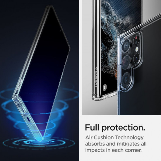 Spigen Samsung Galaxy S22 Ultra - Ultra Hybrid Σκληρή Θήκη με Πλαίσιο Σιλικόνης - Crystal Clear