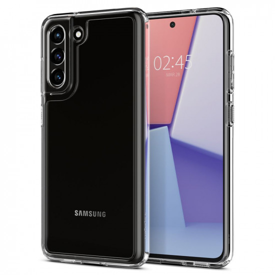 Spigen Samsung Galaxy S21 FE - Ultra Hybrid Σκληρή Θήκη με Πλαίσιο Σιλικόνης - Crystal Clear