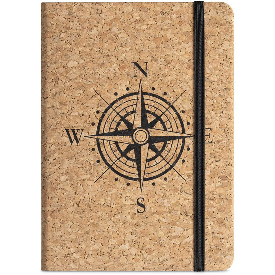 Navaris Notebook with Cork Cover Σημειωματάριο από Φελλό Design Compass - 48477.06