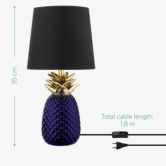 Navaris Desk Lamp Επιτραπέζιο Φωτιστικό - Ανανάς - 35cm - Purple / Black - 49150.152.01