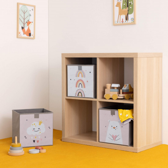 Navaris Σετ με 3 Παιδικά Κουτιά Αποθήκευσης Παιχνιδιών - Light Pink - 54097.02