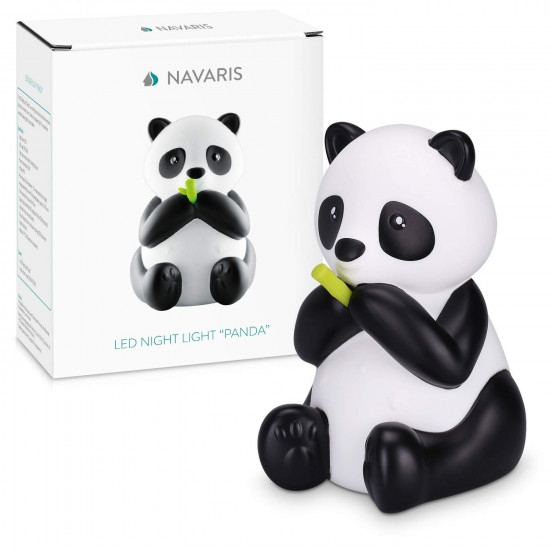 Navaris Night Light for Kids - Φως Νυκτός για Παιδιά - Design Panda - Black / White - 49563.01