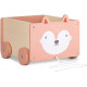 Navaris Toy Box Storage for Toys with Wheels - Παιδικό Κουτί Αποθήκευσης Παιχνιδιών με Ρόδες - Brown - 51163.05