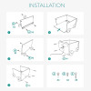 Navaris Toy Box Storage for Toys with Wheels - Παιδικό Κουτί Αποθήκευσης Παιχνιδιών με Ρόδες - Turquoise - 51163.06