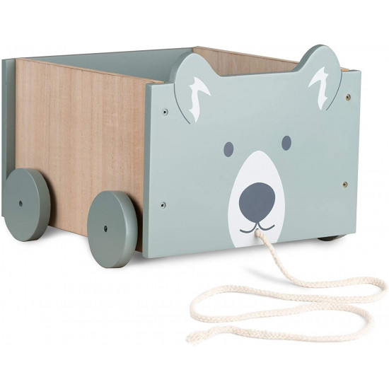 Navaris Toy Box Storage for Toys with Wheels - Παιδικό Κουτί Αποθήκευσης Παιχνιδιών με Ρόδες - Blue - 51163.07