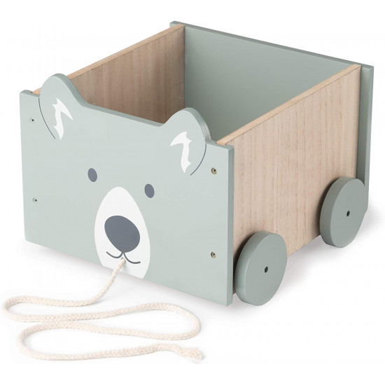 Navaris Toy Box Storage for Toys with Wheels - Παιδικό Κουτί Αποθήκευσης Παιχνιδιών με Ρόδες - Blue - 51163.07