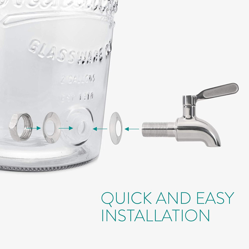 Navaris Drinks Dispenser Γυάλινος Διανεμητής Ποτού - 8L - Διάφανο - 51379.01 Navaris Drinks Dispenser Γυάλινος Διανεμητής Ποτού - 8L - Διάφανο - 51379.01