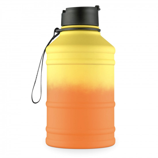 Navaris Μπουκάλι Νερού από Ανοξείδωτο Ατσάλι - BPA Free - 2.2 L - Yellow / Orange - 53701.29