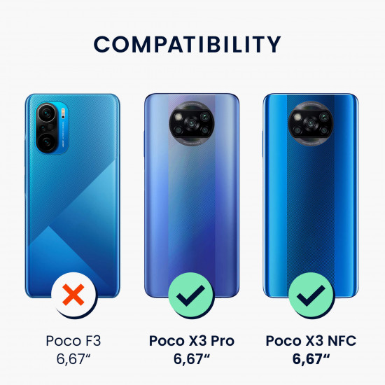 KW Xiaomi Poco X3 NFC / X3 Pro - Τρεις Μεμβράνες Προστασίας Οθόνης - Διάφανες - 57236.1