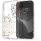 KW iPhone 13 Pro Θήκη Σιλικόνης TPU Design Flowers Twins - Διάφανη / Rose Gold - 57144.03