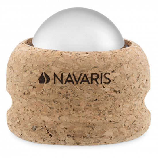Navaris Μπάλα Μασάζ Κρύο / Ζεστό με Θήκη από Φελλό - Light Brown - 56160.2