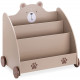 Navaris Παιδικό Κουτί Αποθήκευσης με 3 Διαμερίσματα και Ρόδες - Design Bear - Brown - 55858.02
