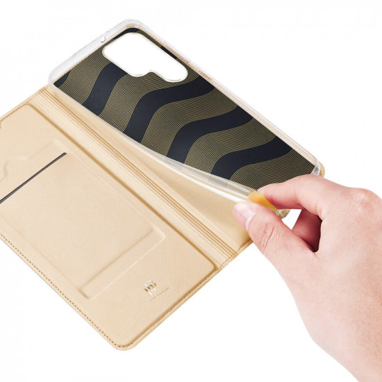 Dux Ducis Samsung Galaxy S22 Ultra Flip Stand Case Θήκη Βιβλίο - Gold