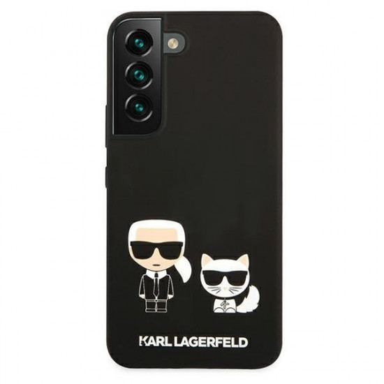 Karl Lagerfeld Samsung Galaxy S22 Silicone Karl and Choupette Θήκη Σιλικόνης - Black - KLHCS22SSSKCK