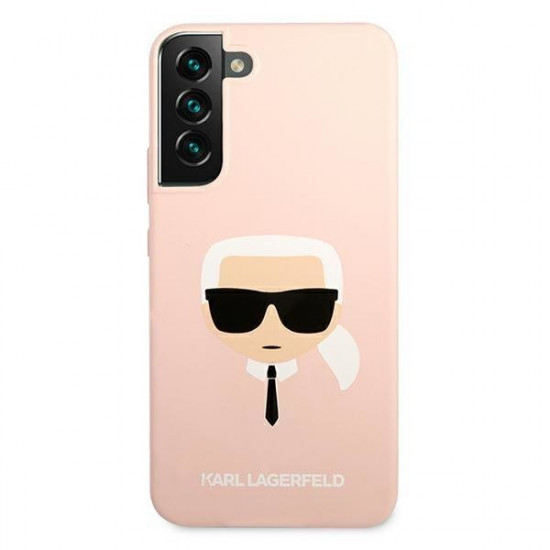 Karl Lagerfeld Samsung Galaxy S22 Plus Silicone Karl's Head Θήκη Σιλικόνης - Pink - KLHCS22MSLKHPI