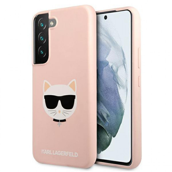 Karl Lagerfeld Samsung Galaxy S22 Plus Silicone Choupette Head Θήκη Σιλικόνης - Pink - KLHCS22MSLCHPI