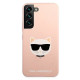Karl Lagerfeld Samsung Galaxy S22 Plus Silicone Choupette Head Θήκη Σιλικόνης - Pink - KLHCS22MSLCHPI