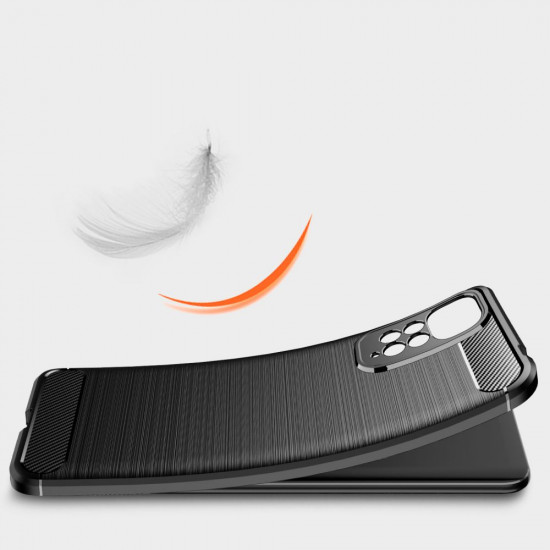Tech-Protect Xiaomi Redmi Note 11 / Redmi Note 11S Θήκη Rugged Carbon TPU - Black