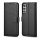 iCarer Samsung Galaxy S22 Plus Haitang Leather Θήκη Πορτοφόλι Stand από Γνήσιο Δέρμα - Black