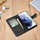 iCarer Samsung Galaxy S22 Ultra Haitang Leather Θήκη Πορτοφόλι Stand από Γνήσιο Δέρμα - Black