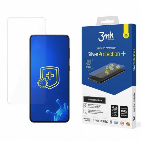 3MK Samsung Galaxy S22 Silver Protect+ Wet-mounted Antimicrobial Film 0,21mm Προστατευτικό Φιλμ Οθόνης - Διάφανο