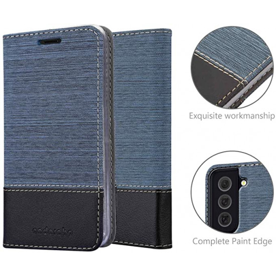Cadorabo Samsung Galaxy S22 Plus Θήκη Βιβλίο Stand - Dark Blue - Black