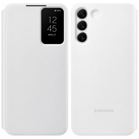 Samsung Smart Clear View Cover Samsung Galaxy S22 Plus Θήκη Βιβλίο - White - EF-ZS906CWEGEE