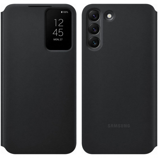 Samsung Smart Clear View Cover Samsung Galaxy S22 Plus Θήκη Βιβλίο - Black - EF-ZS906CBEGEE