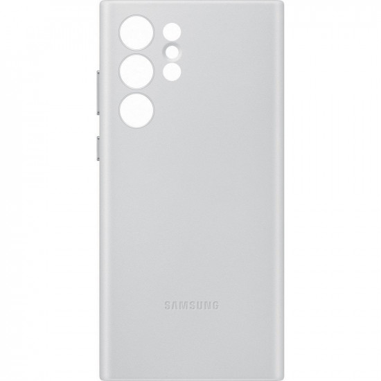Samsung Genuine Leather Cover Samsung Galaxy S22 Ultra Θήκη από Γνήσιο Δέρμα - Light Grey - EF-VS908LJEGWW
