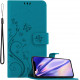 Cadorabo iPhone 13 Pro Θήκη Πορτοφόλι Stand από Δερματίνη - Floral - Blue