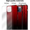 Cadorabo iPhone 13 Pro Θήκη με Πλαίσιο Σιλικόνης και Όψη Γυαλιού Tempered Glass - Red / Black