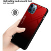 Cadorabo iPhone 13 Pro Θήκη με Πλαίσιο Σιλικόνης και Όψη Γυαλιού Tempered Glass - Red / Black