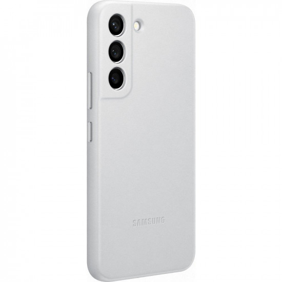 Samsung Genuine Leather Cover Samsung Galaxy S22 Θήκη από Γνήσιο Δέρμα - Light Grey - EF-VS901LJEGWW