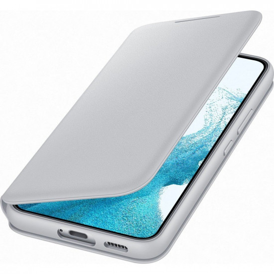 Samsung LED View Cover Samsung Galaxy S22 Θήκη Βιβλίο - Light Grey - EF-NS901PJEGEE