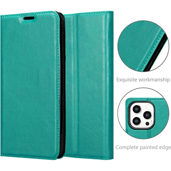 Cadorabo iPhone 13 Pro Max Θήκη Βιβλίο Stand - Petrol Turquoise