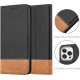 Cadorabo iPhone 13 Pro Max Θήκη Βιβλίο Stand - Black - Brown
