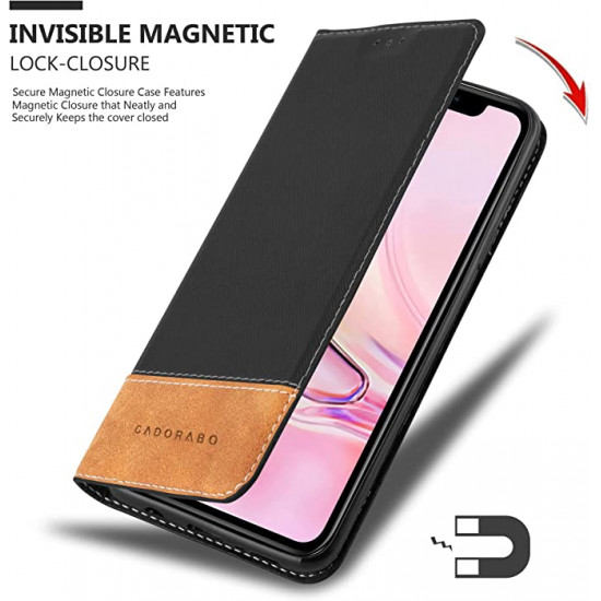 Cadorabo iPhone 13 Pro Max Θήκη Βιβλίο Stand - Black - Brown