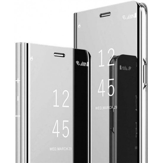 Erbord Xiaomi Poco M4 Pro 5G / Redmi Note 11S 5G Clear View Θήκη Βιβλίο - Silver