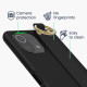 KW Xiaomi Mi 11 Lite / Mi 11 Lite 5G Θήκη Σιλικόνης TPU με Λουράκι και Finger Holder - Black - 57331.01