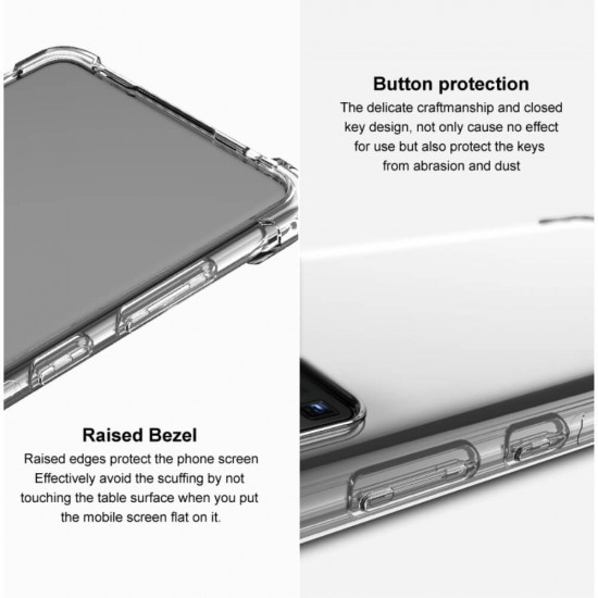 Imak Xiaomi Poco M4 Pro 5G / Redmi Note 11S 5G Airbag Shockproof Θήκη Σιλικόνης με Ενισχυμένες Γωνίες - Black / Ημιδιάφανη