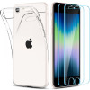 Spigen iPhone SE 2022 / SE 2020 / 7 / 8 Crystal Pack Θήκη Σιλικόνης με Προστασία Οθόνης - Crystal Clear
