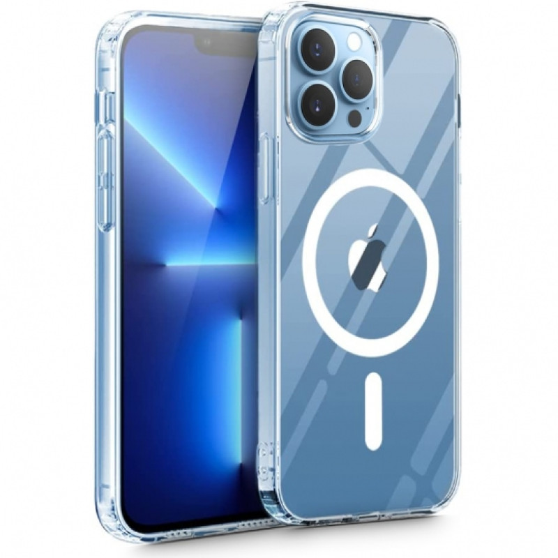 Tech-Protect iPhone 13 Pro Max MagMat Matte Σκληρή Θήκη με Πλαίσιο Σιλικόνης και MagSafe - Clear Tech-Protect iPhone 13 Pro Max MagMat Matte Σκληρή Θήκη με Πλαίσιο Σιλικόνης και MagSafe - Clear